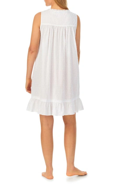 Shop Eileen West Sleeveless Swiss Dot Short Nightgown In White