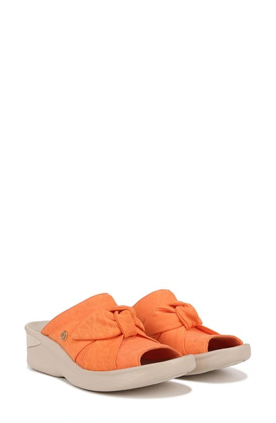Shop Bzees Smile Ii Wedge Slide Sandal In Orange