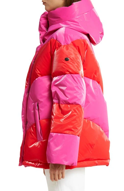Shop Goldbergh Candycane Waterproof Hooded Ski Jacket In Rainbow Passion Pink