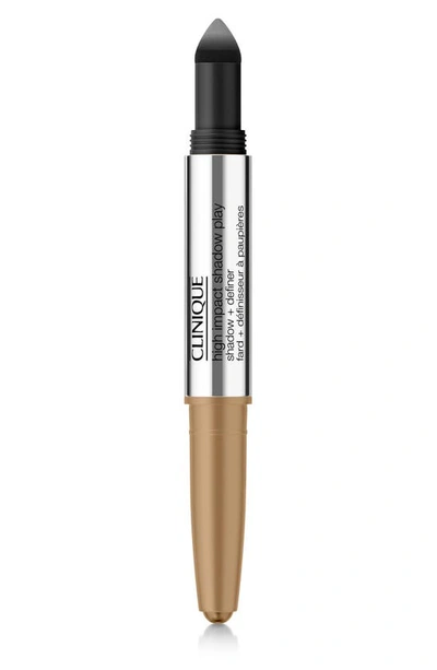 Shop Clinique High Impact Shadow Play Eyeshadow + Definer In Champagne And Caviar