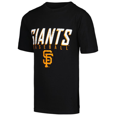Shop Stitches Youth  Heather Gray/orange/black San Francisco Giants Three-pack T-shirt Set