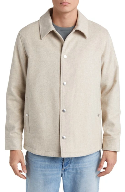 Shop Apc New Alan Oversize Wool Blend Jacket In Ecru