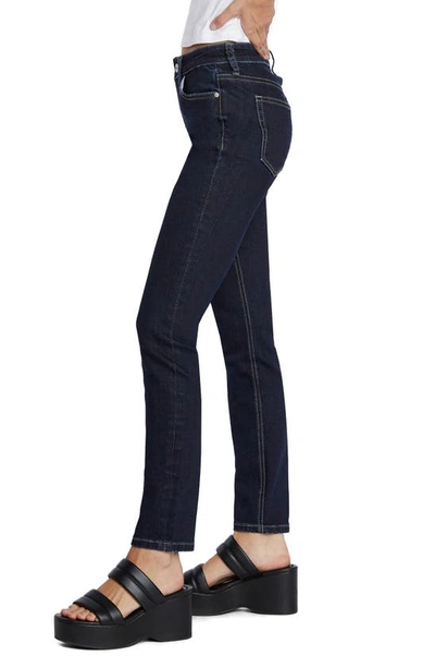 Shop Hint Of Blu Mid Rise Skinny Jeans In Lucca Blue