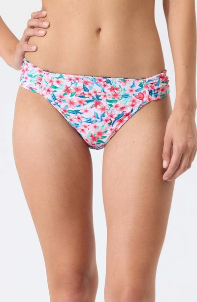 Shop Tommy Bahama Island Cays Floral Reversible Hipster Bikini Bottoms In Mare Navy Rev