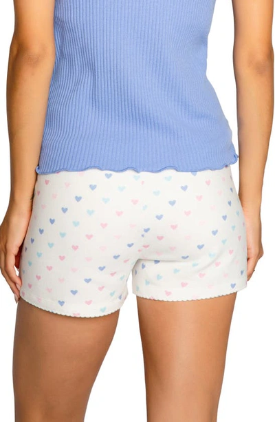 Shop Pj Salvage Mad Love Pajama Shorts In Ivory