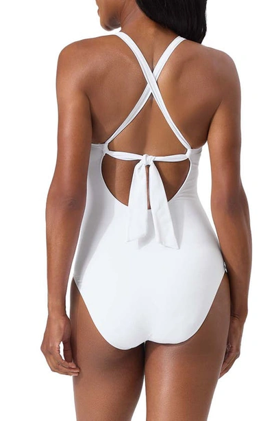 Shop Tommy Bahama Playa Brava Keyhole One-piece Swimsuit In White
