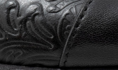 Softwalk San Marcos Tooling Leather Mule In Black