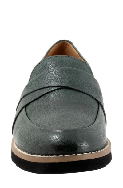 Shop Softwalk Walsh Loafer In Dk Green