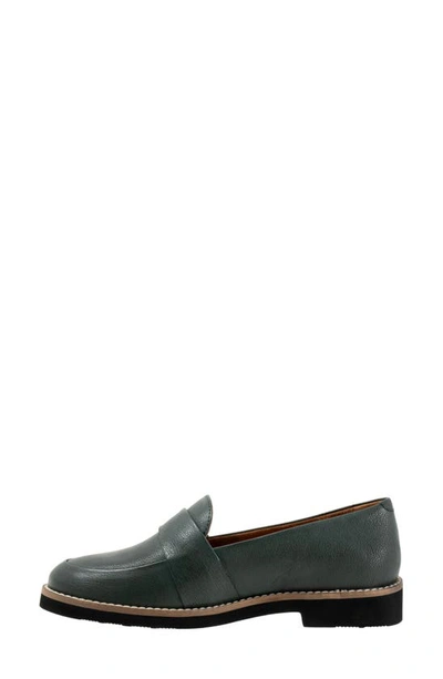 Shop Softwalk Walsh Loafer In Dk Green