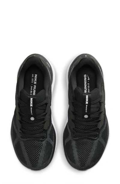 Shop Nike Air Zoom Structure 25 Road Running Shoe In Black/ Dark Smoke Grey/ White