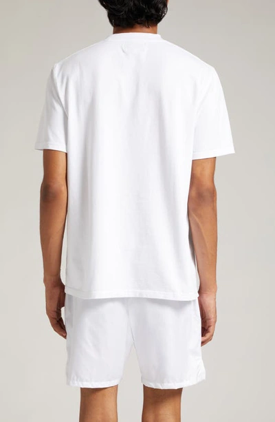 Shop Palmes Ivan Organic Cotton Logo Graphic T-shirt In White/ Orange