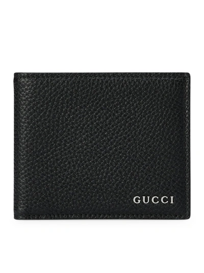 Shop Gucci Bi-fold Wallet With  Logo In Black