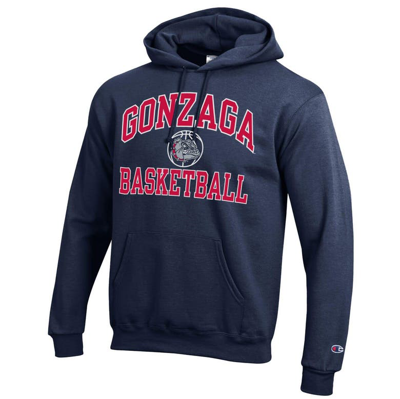 Shop Champion Navy Gonzaga Bulldogs Basketball Icon Powerblend Pullover Hoodie
