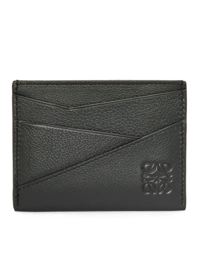 Shop Loewe Simple Puzzle Card Holder In Classic Calfskin In Black