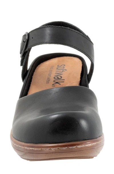 Softwalk Mabelle Ankle Strap Clog In Black