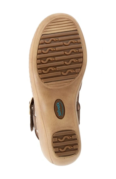 Softwalk Mabelle Ankle Strap Clog In Taupe Nubuck