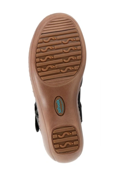 Softwalk Mabelle Ankle Strap Clog In Black