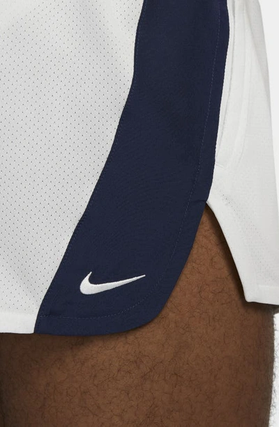 Shop Nike Dri-fit Track Club 3-inch Running Shorts In Summit White/ Midnight Navy