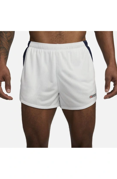 Shop Nike Dri-fit Track Club 3-inch Running Shorts In Summit White/ Midnight Navy