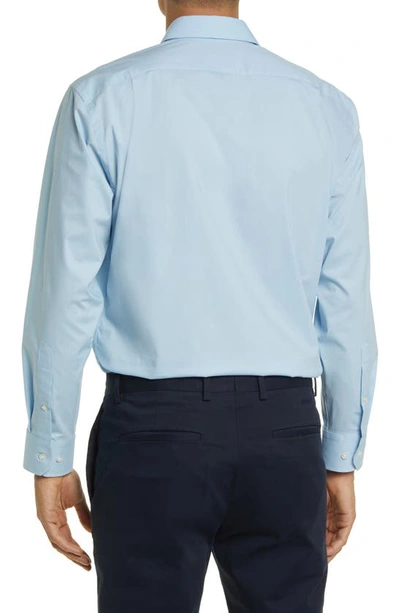 Shop Nordstrom Trim Fit Dress Shirt In Blue Brunnera