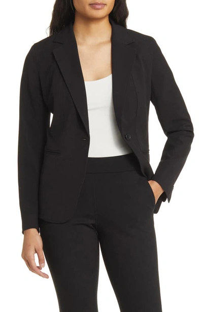 Shop Anne Klein Mélange Jacket In Anne Black