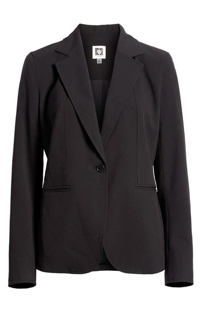 Anne Klein One Button Jacket In Anne Black