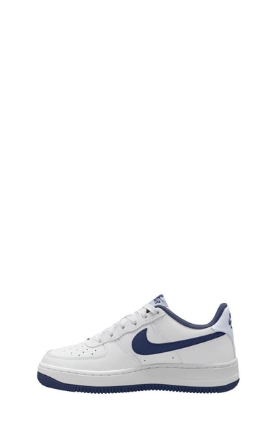 Shop Nike Kids' Air Force 1 Sneaker In White/ Midnight Navy/ Grey