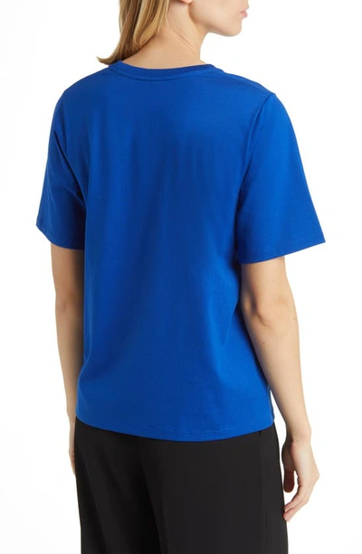 Shop Nordstrom Relaxed Fit Pima Cotton Crewneck T-shirt In Blue Surf