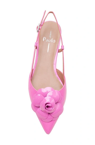 Linea Paolo Cammy Slingback Pointed Toe Flat In Magenta
