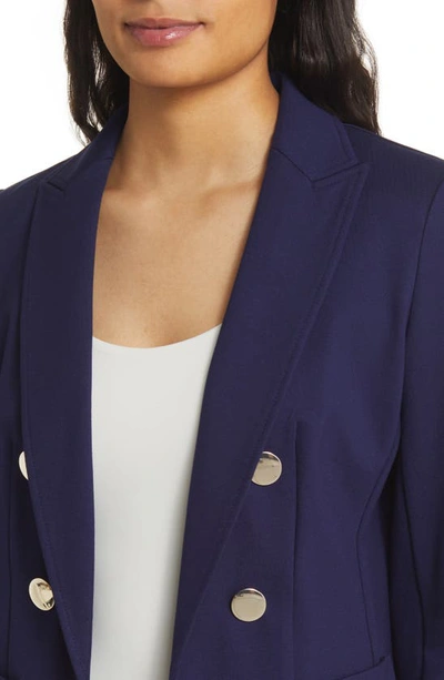 Shop Anne Klein Faux Double Breasted Jacket In Distant Mountain