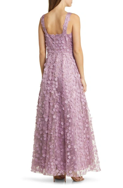 Shop Eliza J 3d Floral Evening Gown In Mauve