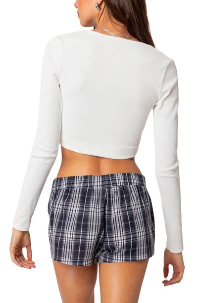 Edikted Women's Milady Ribbed Crop Top In White