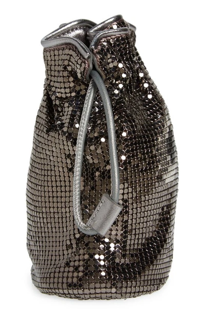 Shop Anya Hindmarch Eyes Metal Mesh Drawstring Pouch In Anthracite