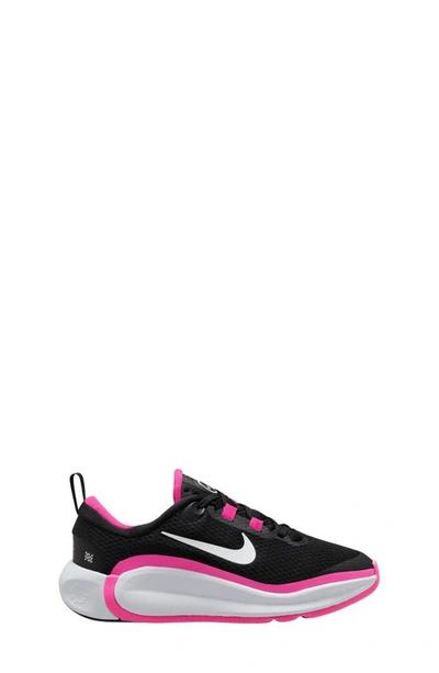 Shop Nike Kidfinity Sneaker In Black/ White/ Laser Fuchsia