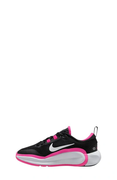 Shop Nike Kidfinity Sneaker In Black/ White/ Laser Fuchsia