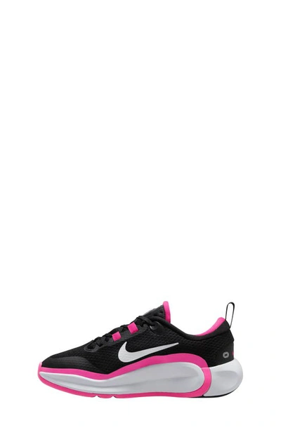 Nike Kidfinity Sneaker In Black/ White/ Laser Fuchsia