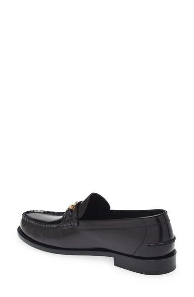 Versace Black Leather Medusa 95 Loafers In 1b00v-black- Gold