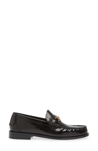 Versace Black Leather Medusa 95 Loafers In 1b00v-black- Gold