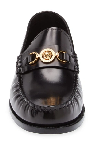 Shop Versace Medusa '95 Loafer In 1b00v-black- Gold