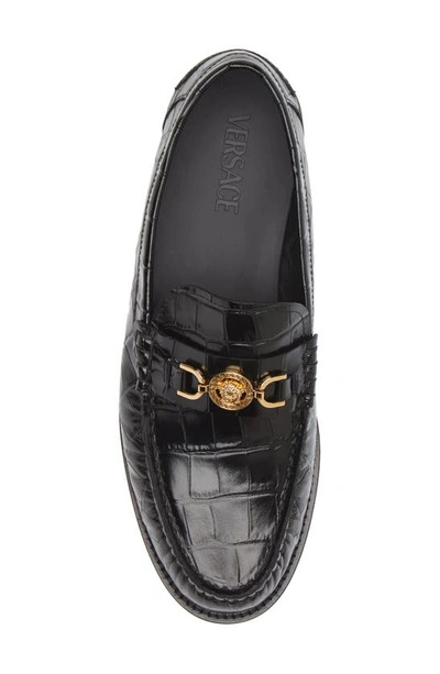 Shop Versace Medusa '95 Loafer In 1b00v-black- Gold