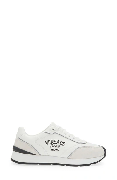 Shop Versace Milano Sneaker In White