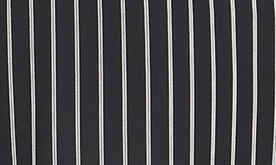 City Chic Illusion Stripe Tunic Top In Black White Stripe