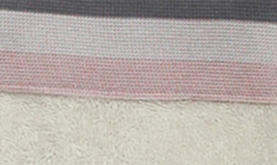 Shop L'ovedbaby Stripe Appliqué Long Sleeve Organic Cotton Terry Zip Footie In Pinks