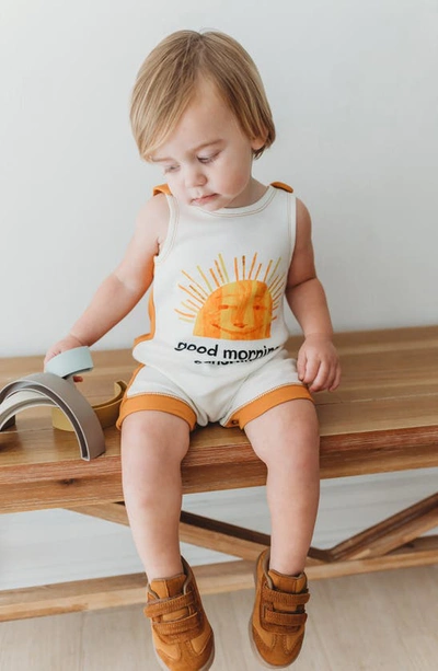 L'ovedbaby X 'the Very Hungry Caterpillar™' Sunny Day Sleeveless Organic Cotton Romper In Sunny Day