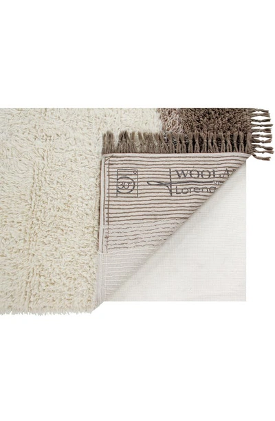 Shop Lorena Canals Into The Blue Washable Wool Rug In Almond