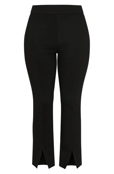 Shop City Chic Wynter Front Slit Pants In Black