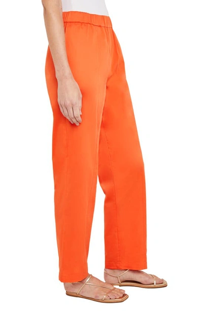 Shop Misook Woven Straight Leg Pants In Spice