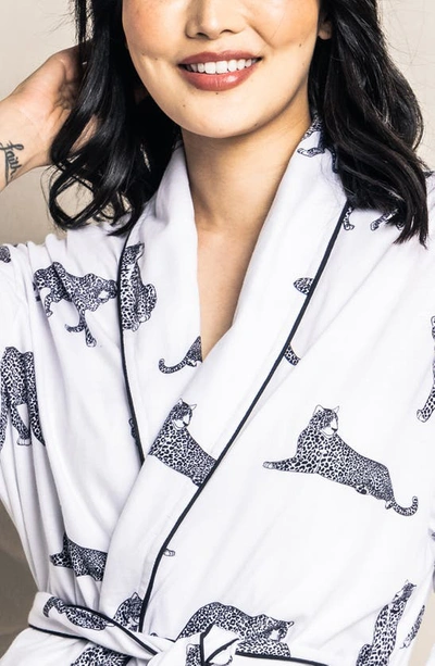 Petite Plume Panthere De Paris Pima Cotton Robe In White