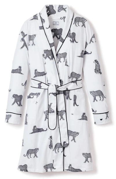 Petite Plume Panthere De Paris Pima Cotton Robe In White