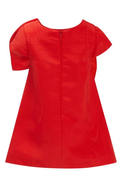 Shop Bardot Junior Kids' Stefania Bow Jacquard Dress In Fire Red